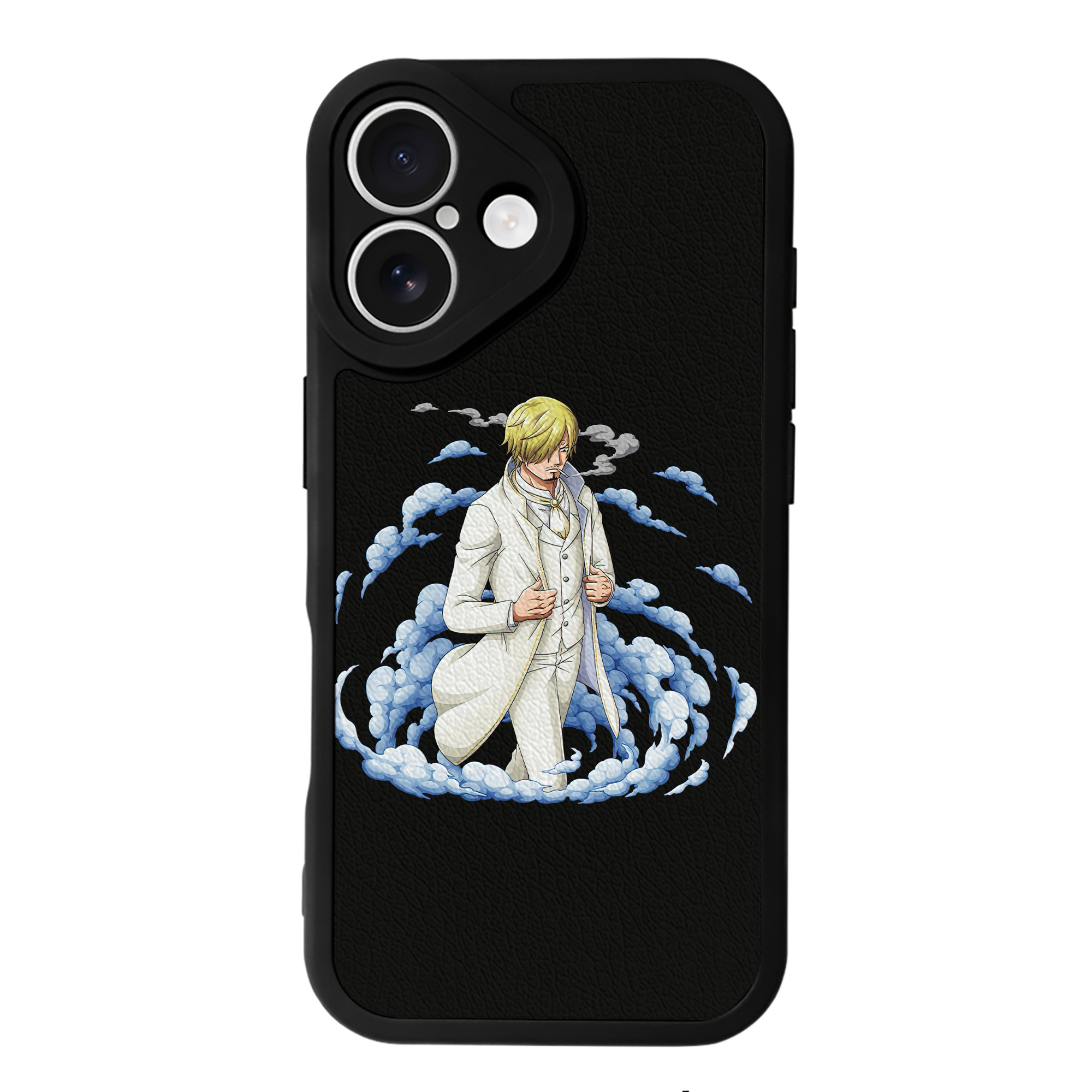 （画像用） ワンピース サンジ ONE PIECE Sanji 【iPhone 16シリーズ対応】シリコンスマホケース（レザー調） 材質：シリコン